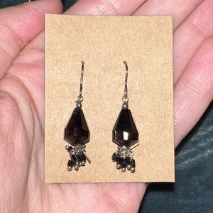 Dainty black earrings